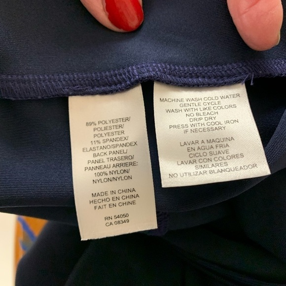 Rachel Roy one shoulder cocktail midi dress navy w/black mesh panel size 8 - Picture 4 of 6